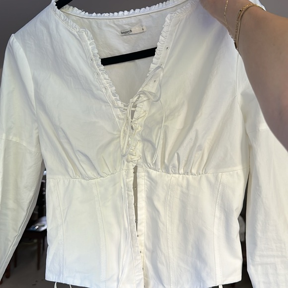 House of cb corset Anissa stretch woven lace up top - Picture 2 of 4